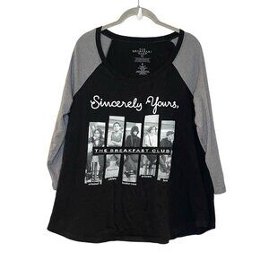 Torrid The Breakfast Club Baseball Colorblock T-Shirt Y2K Style Sincerely Yours